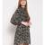printed Black Polyester   Dress