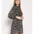 printed Black Polyester   Dress