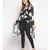printed Black Polyester   Shrug