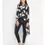 printed Black Polyester   Shrug