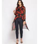 printed Black Polyester   Shrug