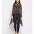 printed Black Polyester   Shrug