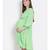 plain Green Viscose   Dress