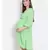 plain Green Viscose   Dress