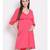 plain Pink Viscose   Dress