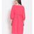 plain Pink Viscose   Dress