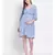 printed Blue Polyester   Dress