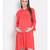 plain Red Viscose   Dress