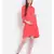plain Red Viscose   Dress