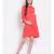 plain Red Viscose   Dress