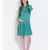 plain Green Viscose   Dress