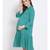 plain Green Viscose   Dress