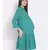 plain Green Viscose   Dress