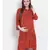 printed Red Viscose   Dress