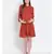 printed Red Viscose   Dress