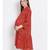 printed Red Viscose   Dress