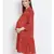 printed Red Viscose   Dress