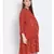 printed Red Viscose   Dress