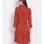 printed Red Viscose   Dress