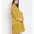 printed Yellow Viscose   Dress