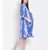 printed Blue Polyester   Dress