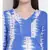 printed Blue Polyester   Dress