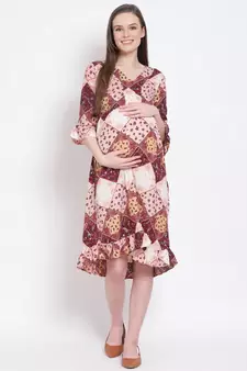 printed Multicolor Polyester   Dress