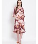 printed Multicolor Polyester   Dress