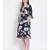 printed blue Polyester   Dress