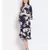 printed blue Polyester   Dress