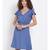 plain Blue Viscose   Dress