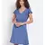 plain Blue Viscose   Dress