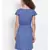 plain Blue Viscose   Dress