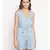 plain Blue Polyester   Jumpsuit