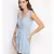 plain Blue Polyester   Jumpsuit