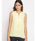 plain Yellow Cotton   Top