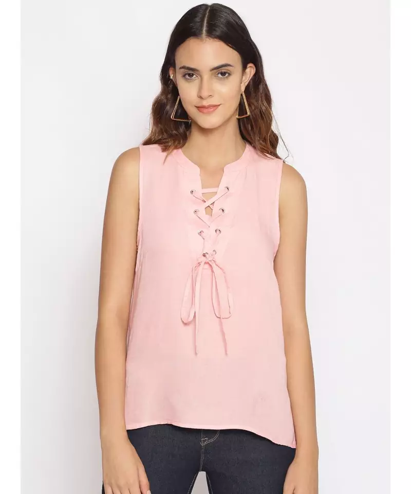 plain Pink Cotton   Top