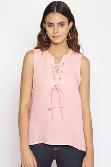 plain Pink Cotton   Top