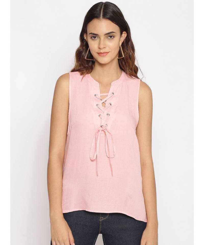 plain Pink Cotton   Top