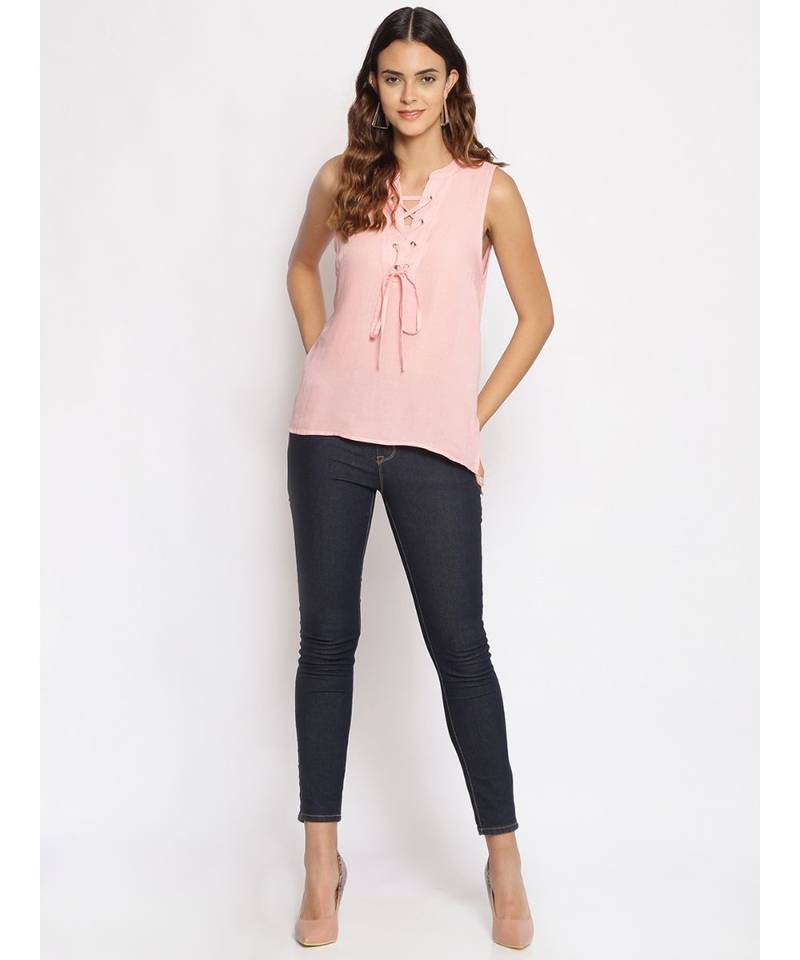 plain Pink Cotton   Top