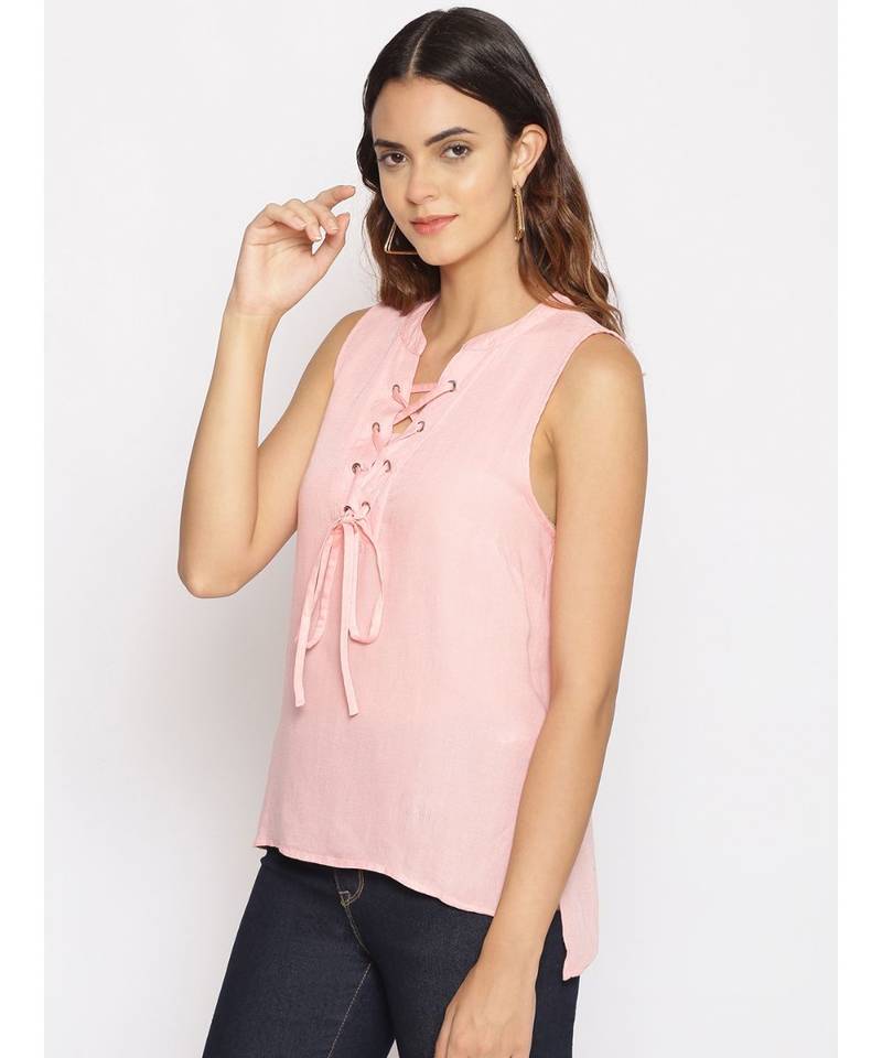 plain Pink Cotton   Top