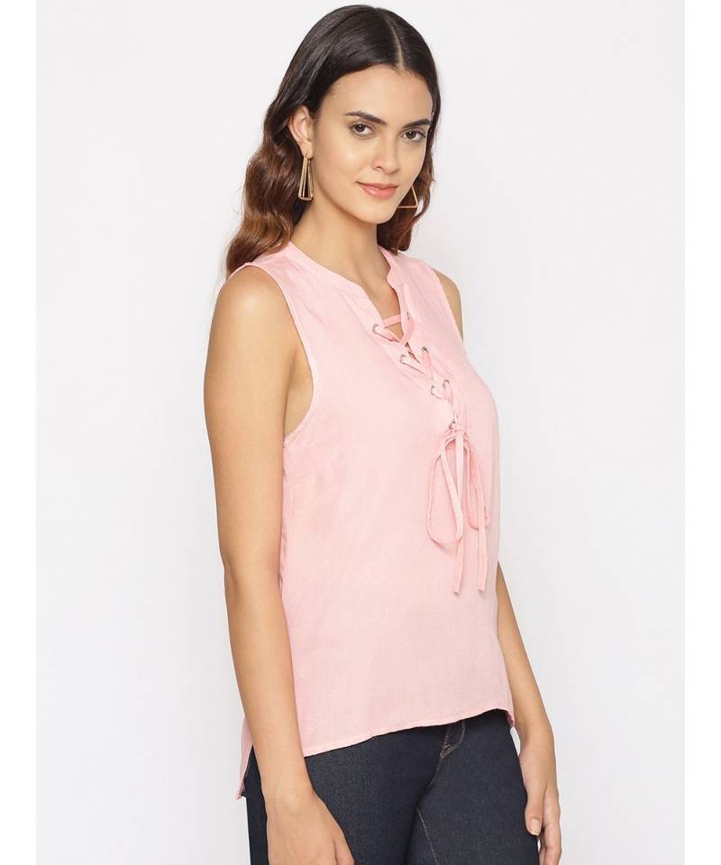 plain Pink Cotton   Top