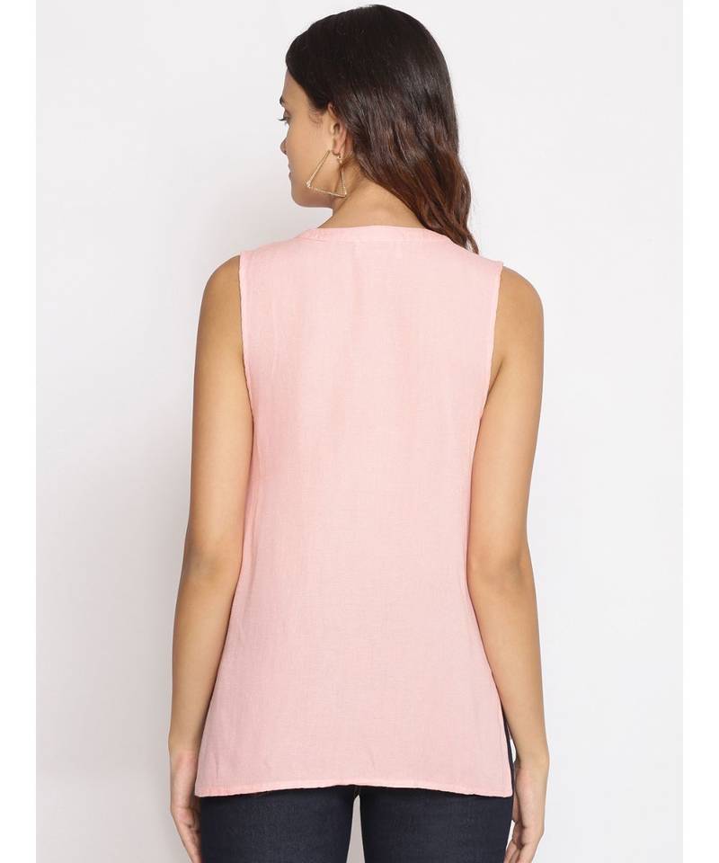plain Pink Cotton   Top