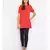 printed Red Viscose   Tunic