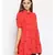printed Red Viscose   Tunic