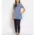 printed Blue Polyester   Tunic