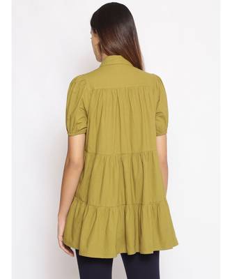 plain Green Cotton   Tunic 5