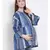 printed Blue Cotton   Top