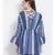 printed Blue Cotton   Top