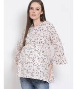 printed Peach Cotton   Top